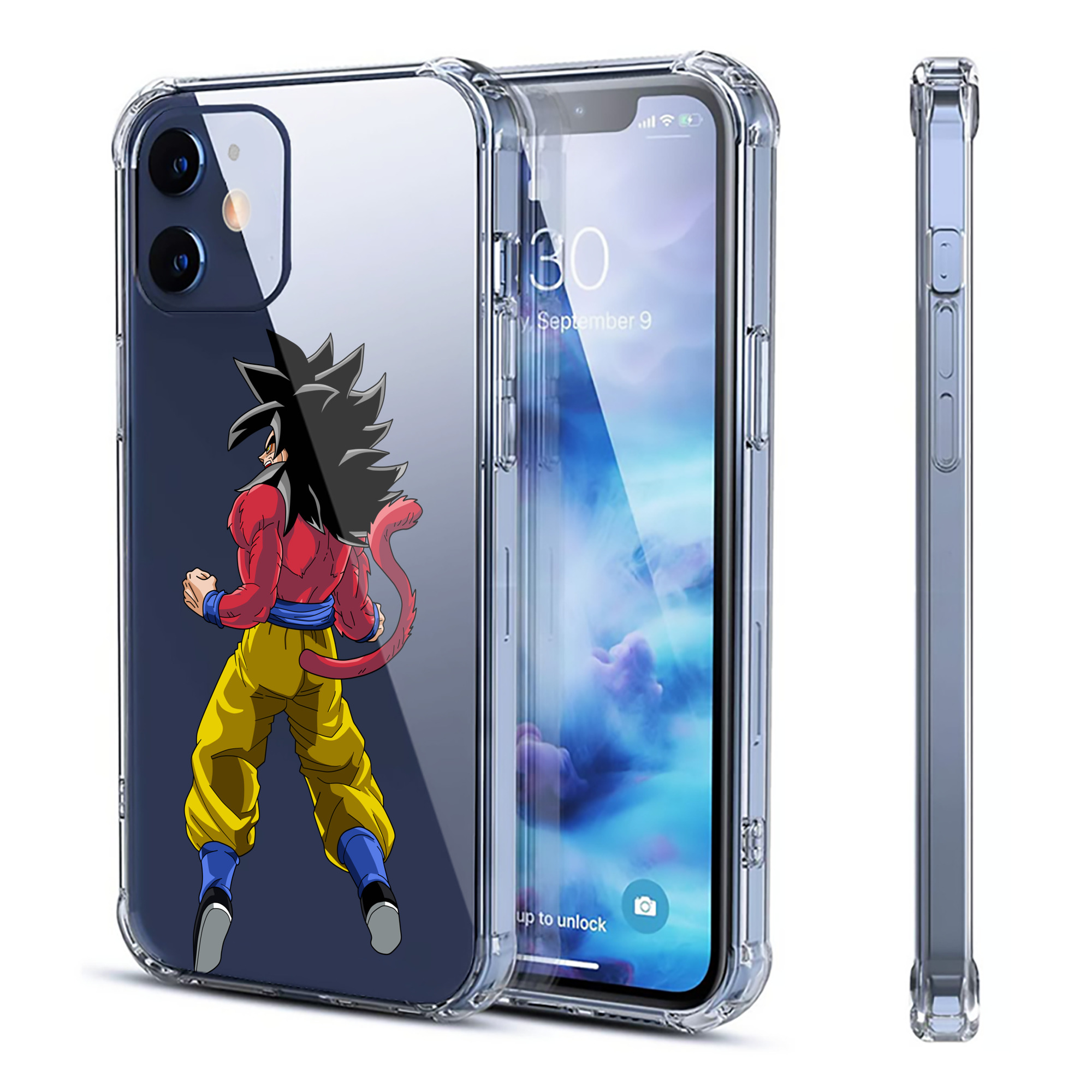 （画像用） ドラゴンボール 孫悟空（そん ごくう）Son Goku カカロット DRAGON BALL Kakarotto 【iPhone 12シリーズ対応】透明スマホケース（クリアソフトケース）